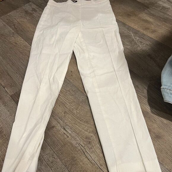 Theory 00 linen blend pull on pants - Picture 1 of 8